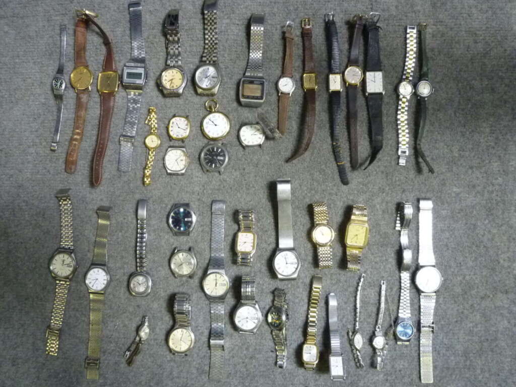 大阪市大正区にてSEIKO セイコーなど 腕時計 懐中時計など40本セットを買取させていただいたクリニーズの不用品買取事例
