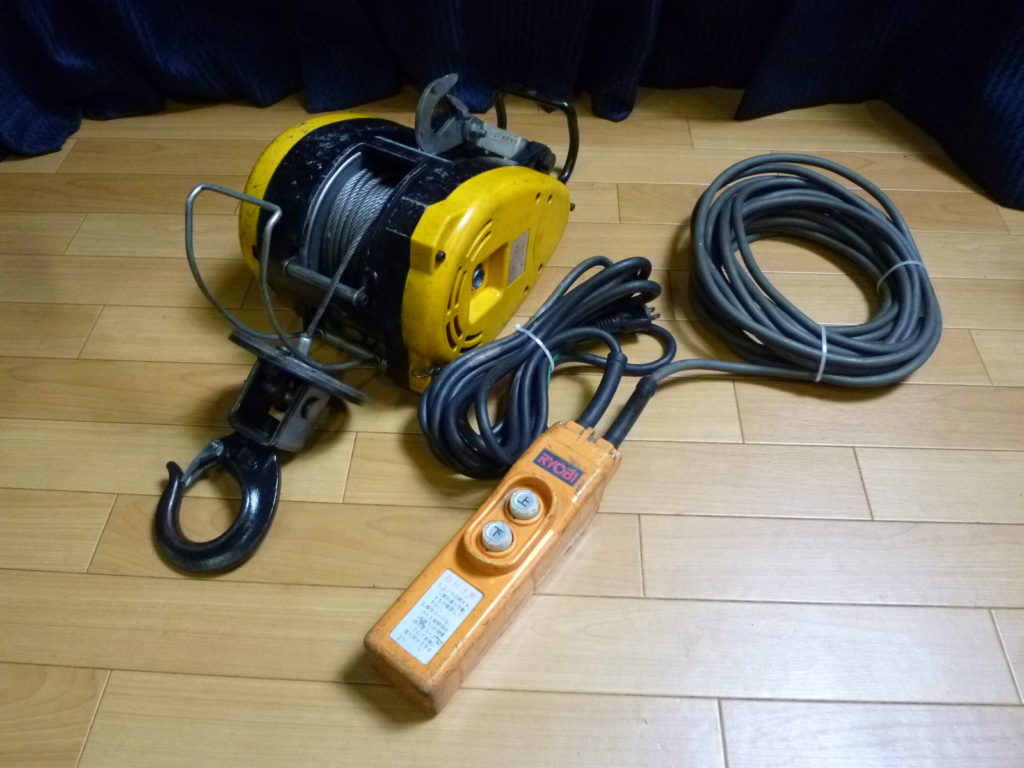 堺市西区にて RYOBI リョービ 電動ウインチを買取させて頂いたクリニーズの不用品買取事例