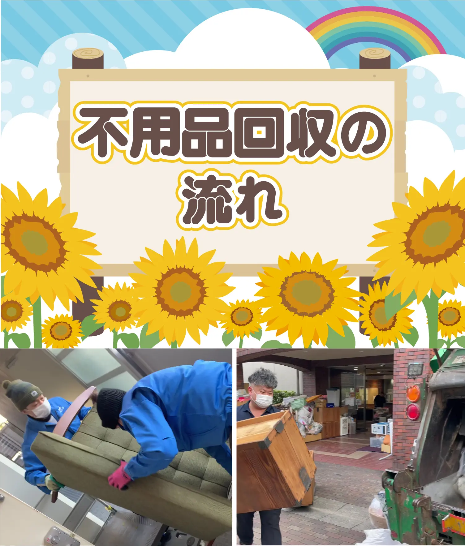 クリニーズへのお見積もりからご依頼・作業完了までの一連の不用品回収の流れのご案内