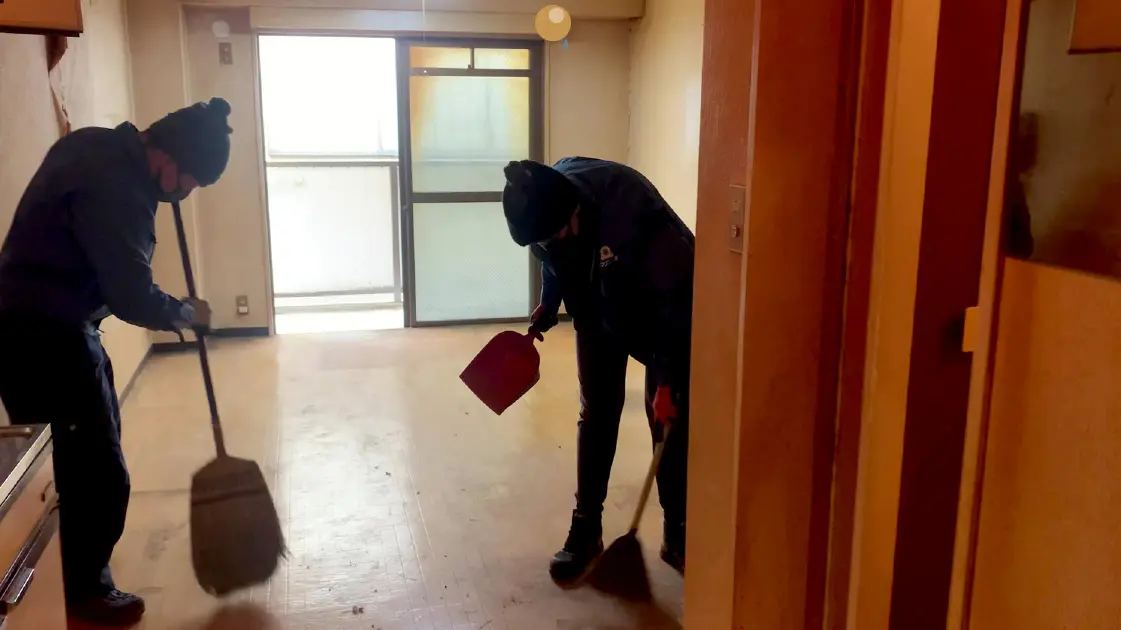 搬出作業終了後の簡易清掃サービス