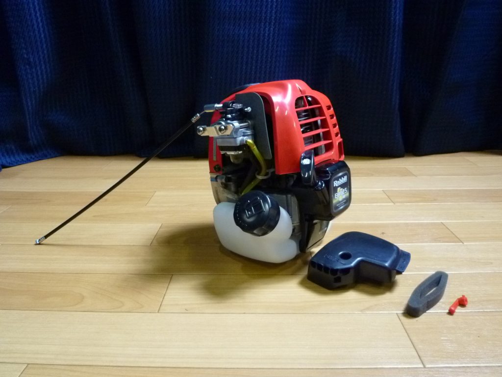 ポータブル動噴Rabbit 4サイクルエンジン動作確認済み