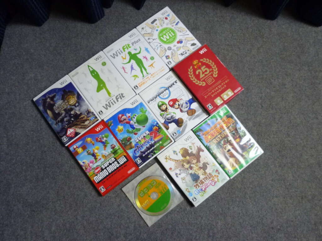 相楽郡笠置町にてスーパーマリオギャラクシー2など Wii用ソフト12本セットを買取させていただいたクリニーズの不用品買取事例