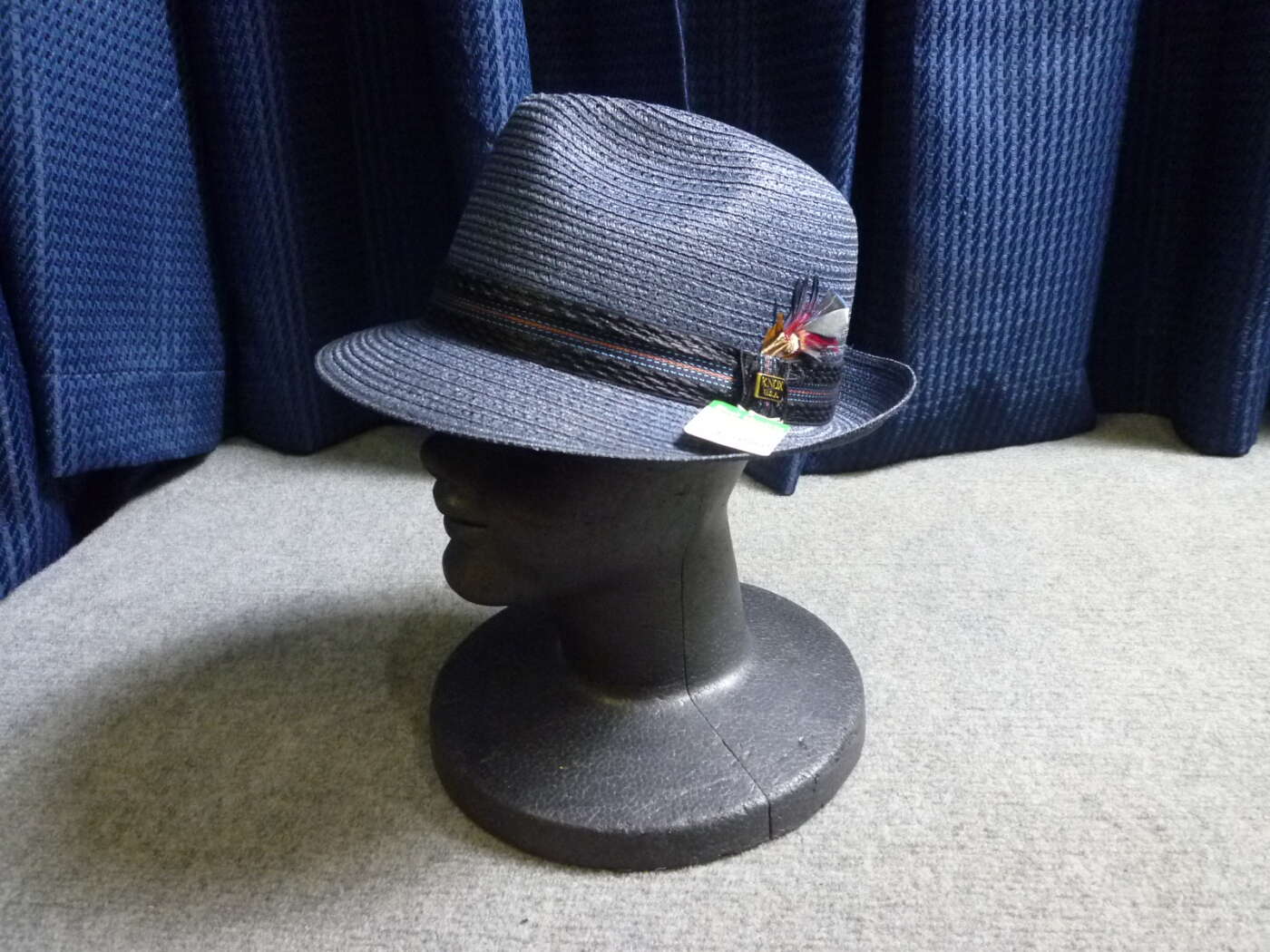 大阪府阪南市にてKNOX NEWYORK ブランド 帽子 ハット メンズ 紳士 中折れハット ヘンプ 麻 ヘンプブレード 紺 ネイビーを買取させていただいたクリニーズの不用品買取事例