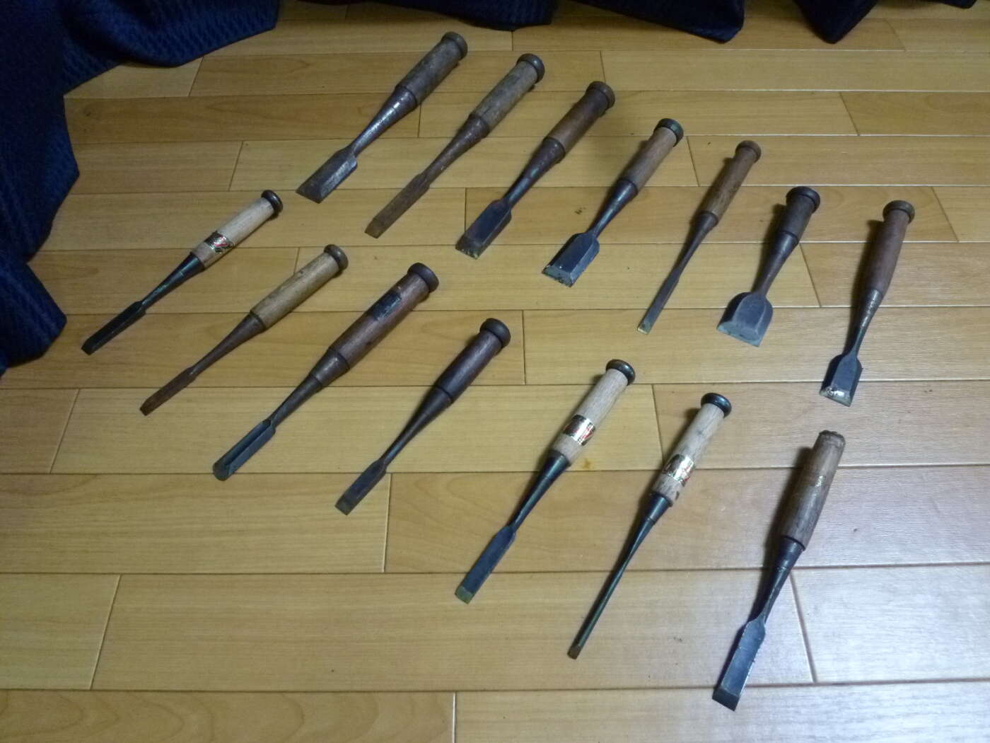 京都府亀岡市にて鑿 ノミ のみ 大工道具 14本 叩き鑿 追入鑿を買取させていただいたクリニーズの不用品買取事例