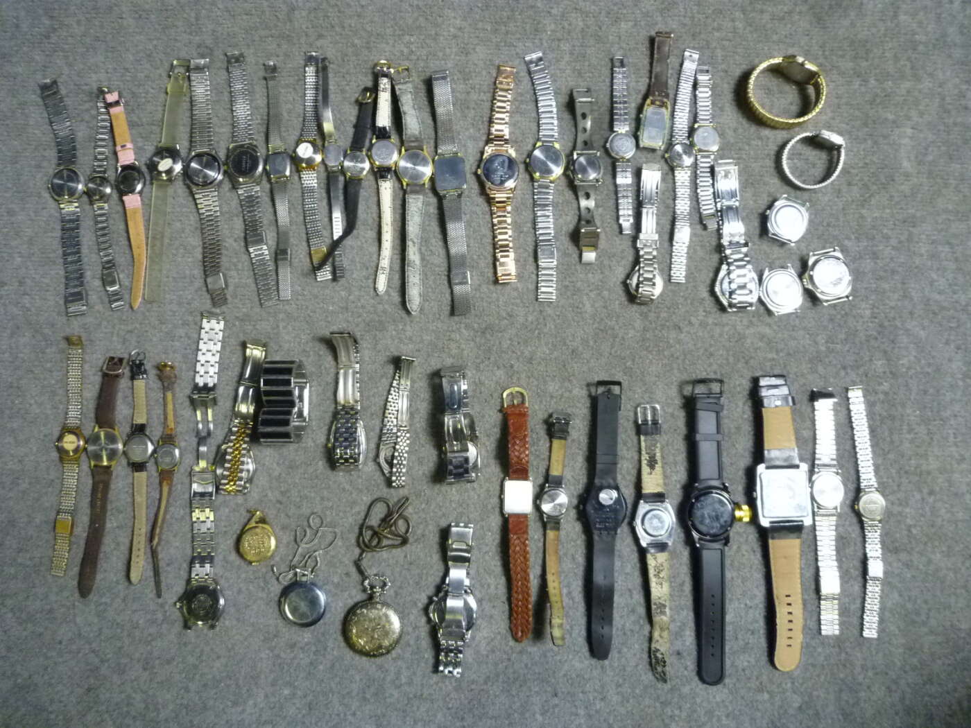 磯城郡川西町にてSEIKO セイコーなど 腕時計 懐中時計など49本セットを買取させていただいたクリニーズの不用品買取事例