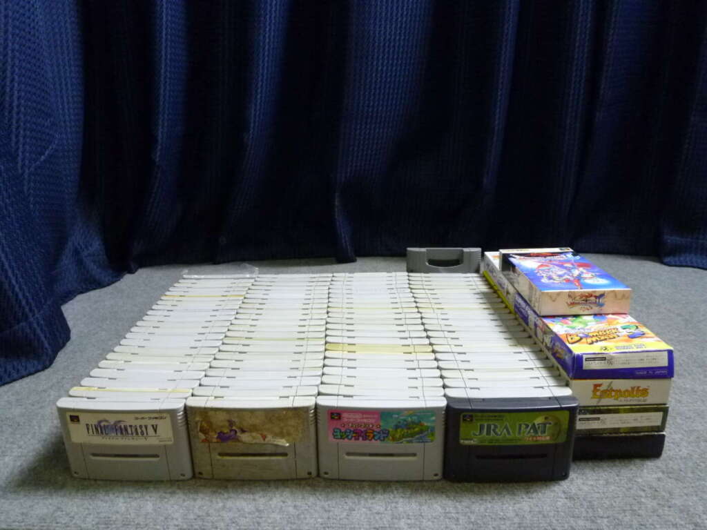 泉南郡岬町にてスーパーファミコン用ソフト スーパーマリオヨッシーアイランド ファイナルファンタジー５など一式セットを買取させていただいたクリニーズの不用品買取事例