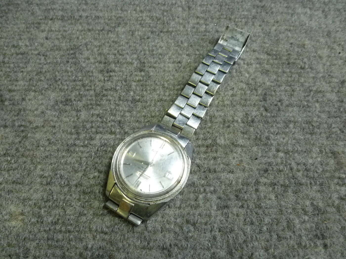 泉南郡熊取町にてセイコー SEIKO セイコーマチック ウィークデーター 26石 オートマチックを買取させていただいたクリニーズの不用品買取事例