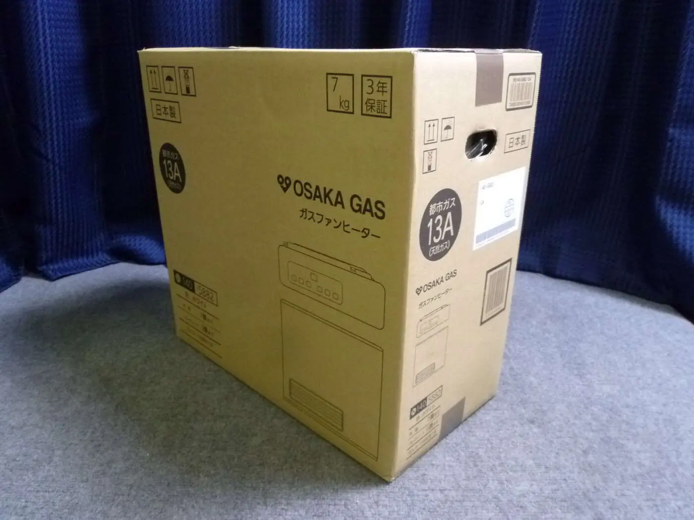 神戸市西区にてノーリツ ガスファンヒーター GFH-2405S-W5 都市ガス 箱 