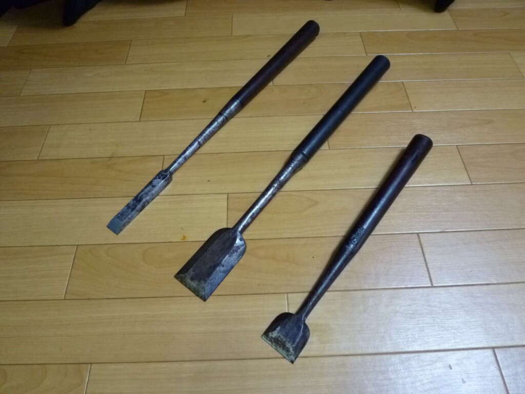 大阪府門真市にて鑿 突きノミ のみ 3本セットを買取させていただいたクリニーズの不用品買取事例